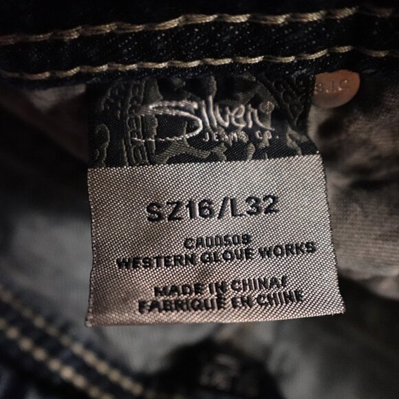 Silver Jeans Co. Suki Straight Women’s Size 16/32 Dark Wash Classic Stretch - Picture 12 of 13